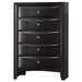 Briana 5-drawer Bedroom Chest Black - Walo Furniture 