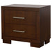 Jessica 2-drawer Nightstand Cappuccino - Walo Furniture 