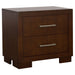 Jessica 2-drawer Nightstand Cappuccino - Walo Furniture 