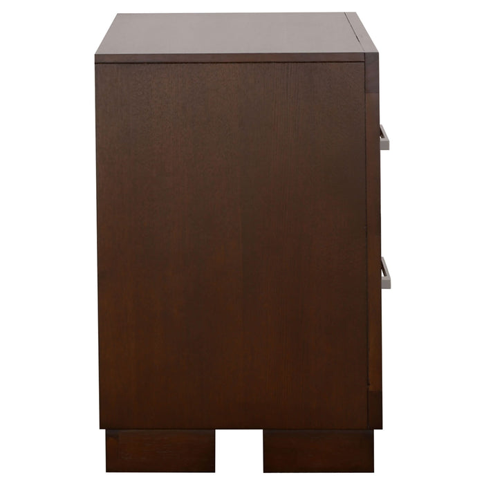 Jessica 2-drawer Nightstand Cappuccino - Walo Furniture 