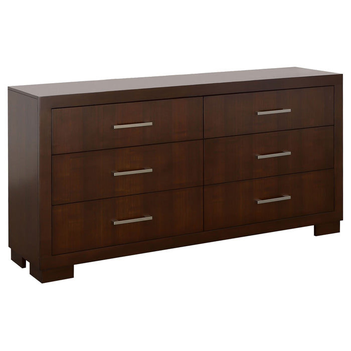 Jessica 6-drawer Dresser Cappuccino - Walo Furniture 