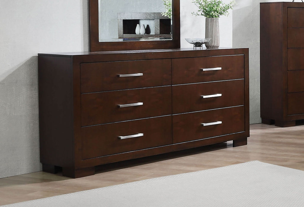 Jessica 6-drawer Dresser Cappuccino - Walo Furniture 