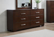 Jessica 6-drawer Dresser Cappuccino - Walo Furniture 