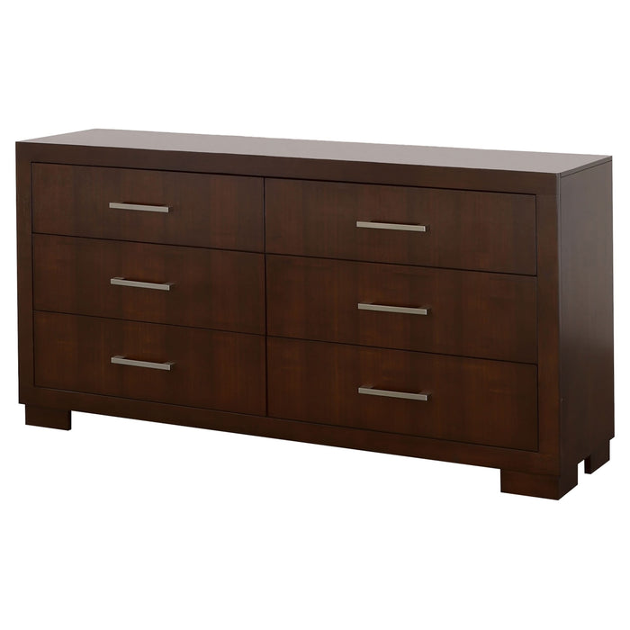 Jessica 6-drawer Dresser Cappuccino - Walo Furniture 