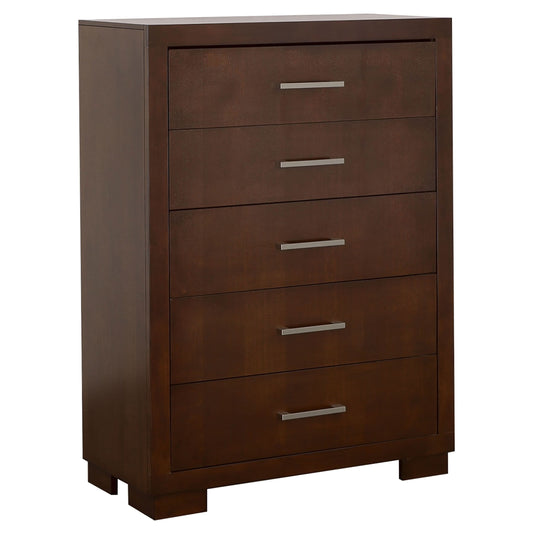 Jessica 5-drawer Bedroom Chest Cappuccino - Walo Furniture 