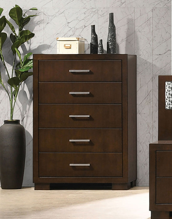 Jessica 5-drawer Bedroom Chest Cappuccino - Walo Furniture 