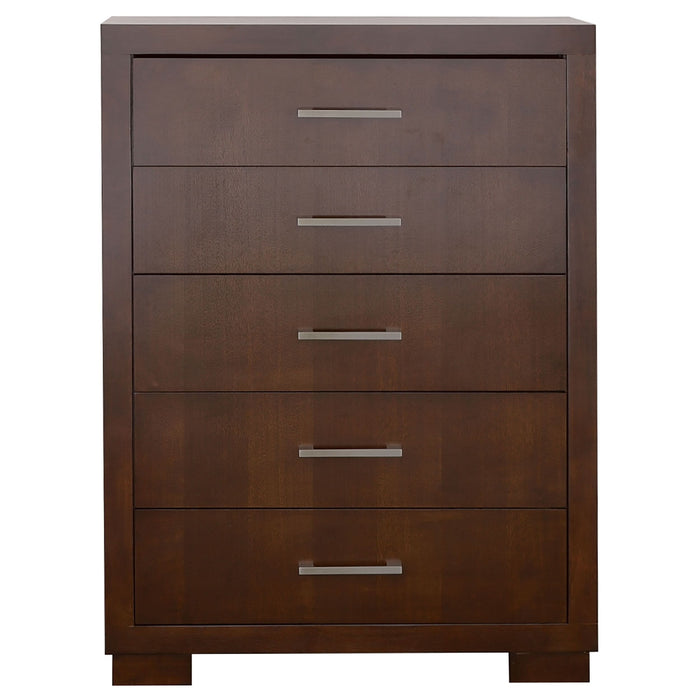 Jessica 5-drawer Bedroom Chest Cappuccino - Walo Furniture 