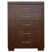 Jessica 5-drawer Bedroom Chest Cappuccino - Walo Furniture 