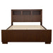 Jessica Eastern King LED Storage Bookcase Bed Cappuccino - Walo Furniture 