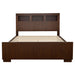 Jessica California King LED Storage Bookcase Bed Cappuccino - Walo Furniture 