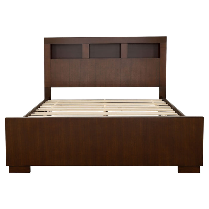 Jessica 4-piece California King Bedroom Set Cappuccino - Walo Furniture 