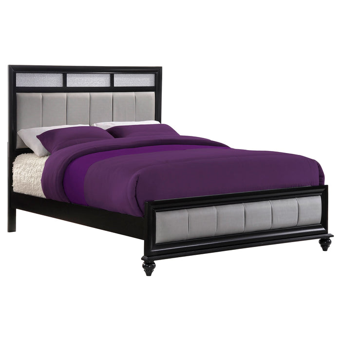 Barzini Wood Eastern King Panel Bed Black - Walo Furniture 