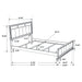 Barzini Wood Queen Panel Bed Black - Walo Furniture 