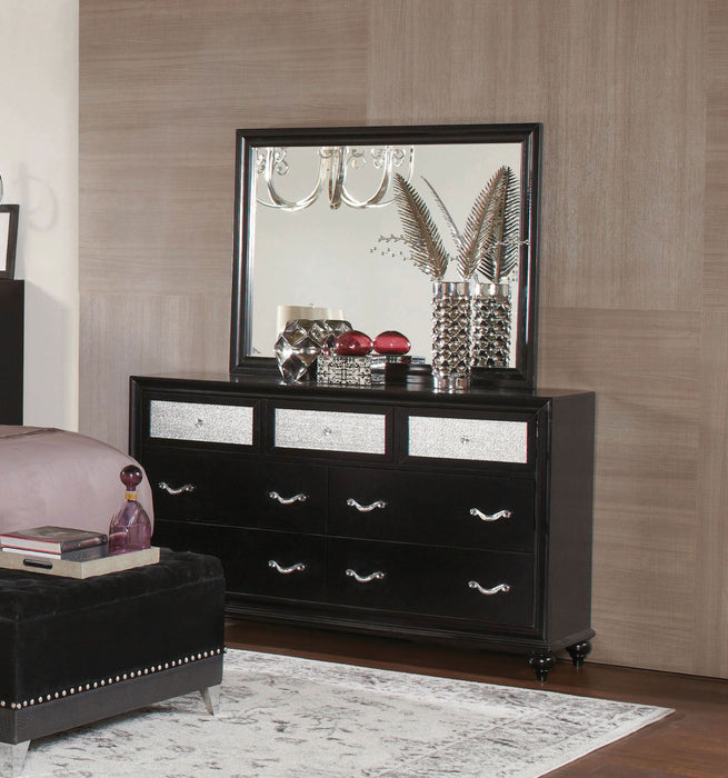 Barzini Dresser Mirror Black - Walo Furniture 