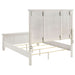 Sandy Beach Wood Queen Panel Bed Cream White - Walo Furniture 