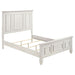 Sandy Beach Wood Queen Panel Bed Cream White - Walo Furniture 