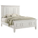 Sandy Beach Wood Queen Panel Bed Cream White - Walo Furniture 