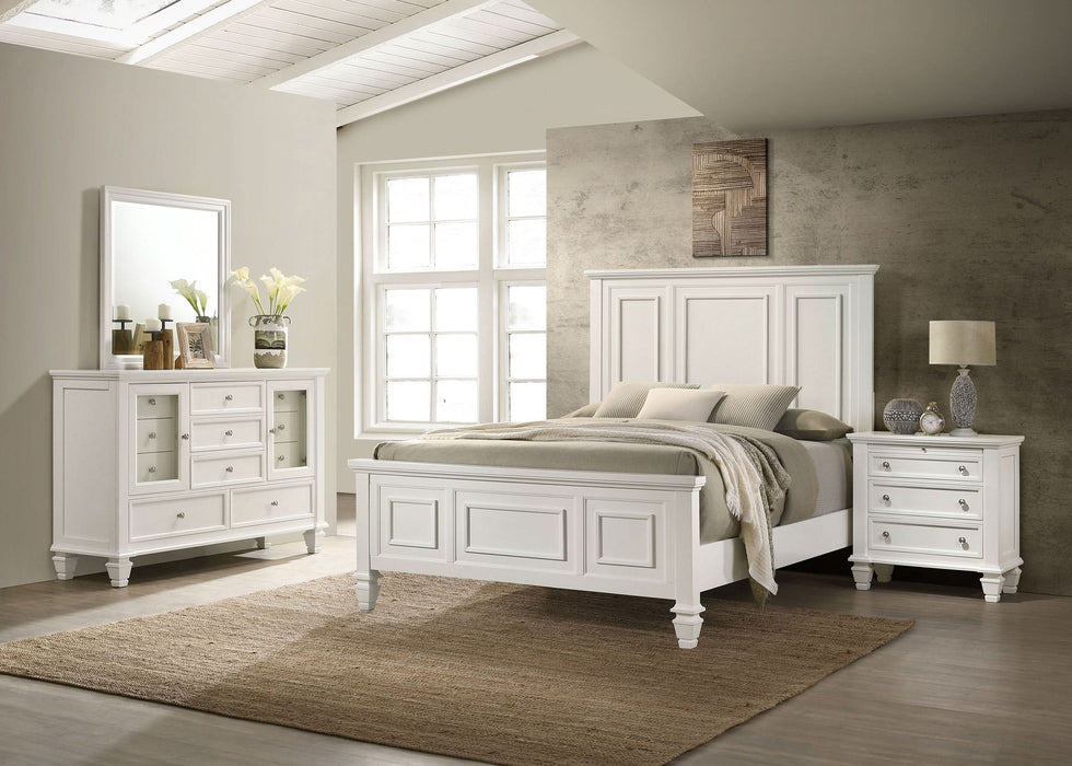 Sandy Beach 4-piece Queen Bedroom Set Cream White - Walo Furniture 