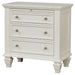 Sandy Beach 3-drawer Nightstand Cream White - Walo Furniture 