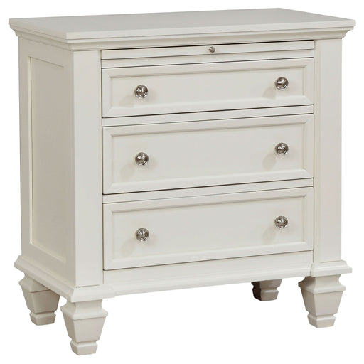 Sandy Beach 3-drawer Nightstand Cream White - Walo Furniture 