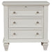 Sandy Beach 3-drawer Nightstand Cream White - Walo Furniture 