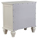 Sandy Beach 3-drawer Nightstand Cream White - Walo Furniture 