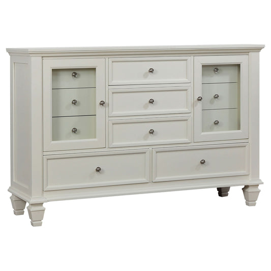 Sandy Beach 11-drawer Dresser Cream White - Walo Furniture 