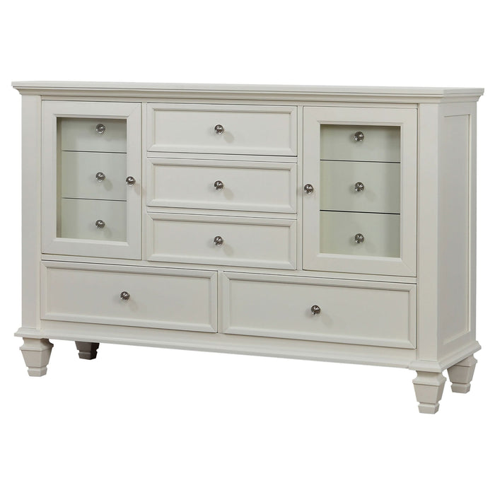 Sandy Beach 11-drawer Dresser Cream White - Walo Furniture 