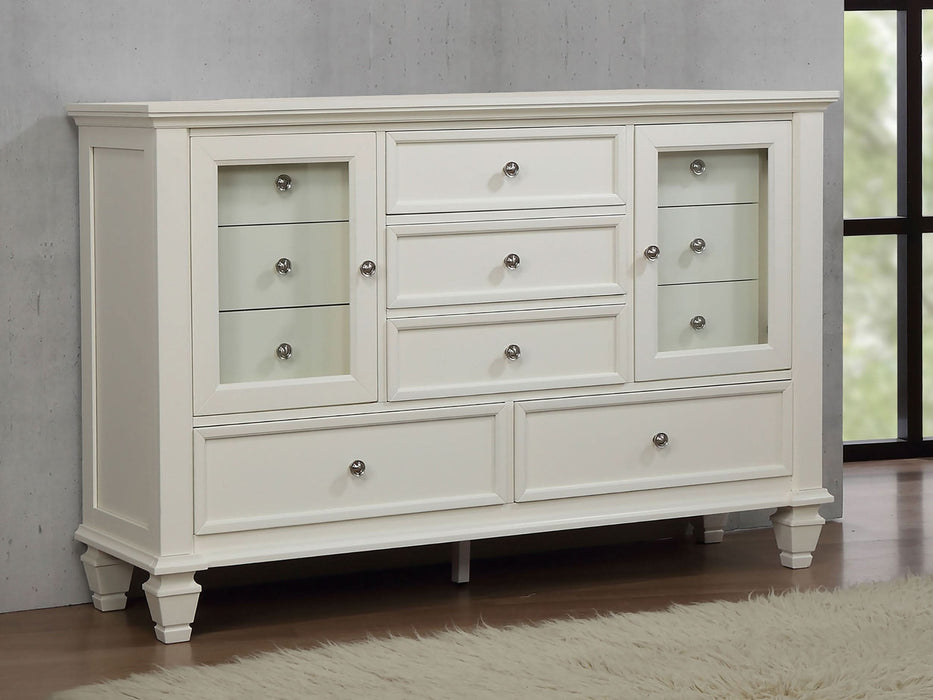 Sandy Beach 11-drawer Dresser Cream White - Walo Furniture 