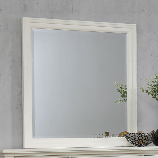 Sandy Beach Dresser Mirror Cream White - Walo Furniture 