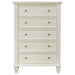 Sandy Beach 5-drawer Bedroom Chest Cream White - Walo Furniture 