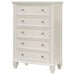 Sandy Beach 5-drawer Bedroom Chest Cream White - Walo Furniture 