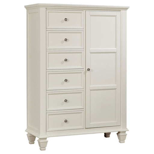 Sandy Beach 8-drawer Door Chest Cream White - Walo Furniture 