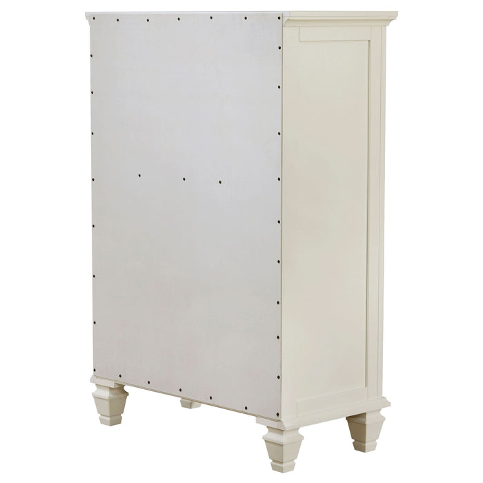 Sandy Beach 5-drawer Bedroom Chest Cream White - Walo Furniture 