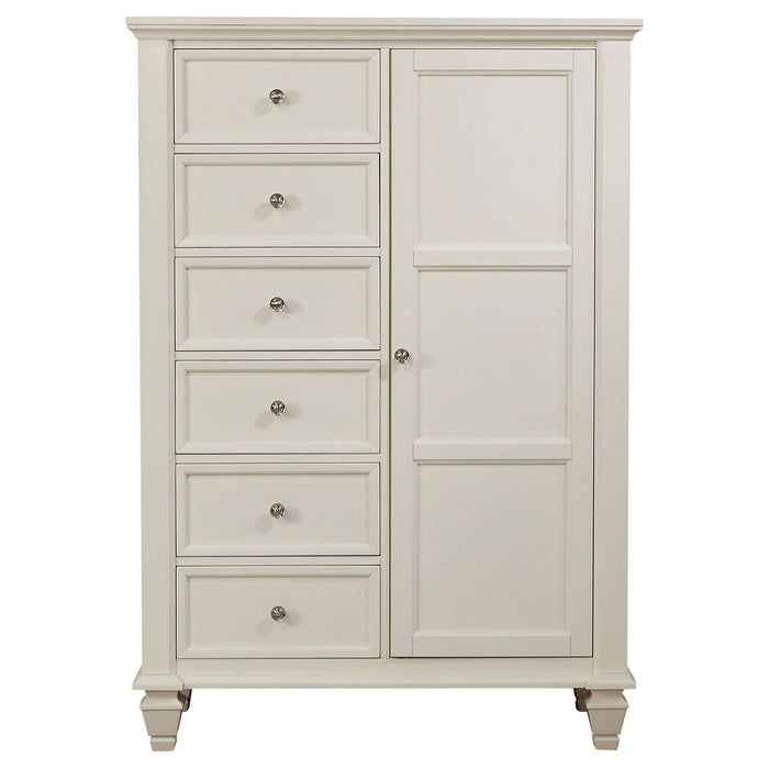 Sandy Beach 8-drawer Door Chest Cream White - Walo Furniture 