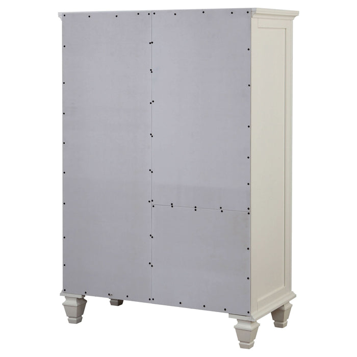 Sandy Beach 8-drawer Door Chest Cream White - Walo Furniture 