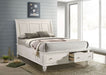 Sandy Beach Wood Queen Storage Panel Bed Cream White - Walo Furniture 