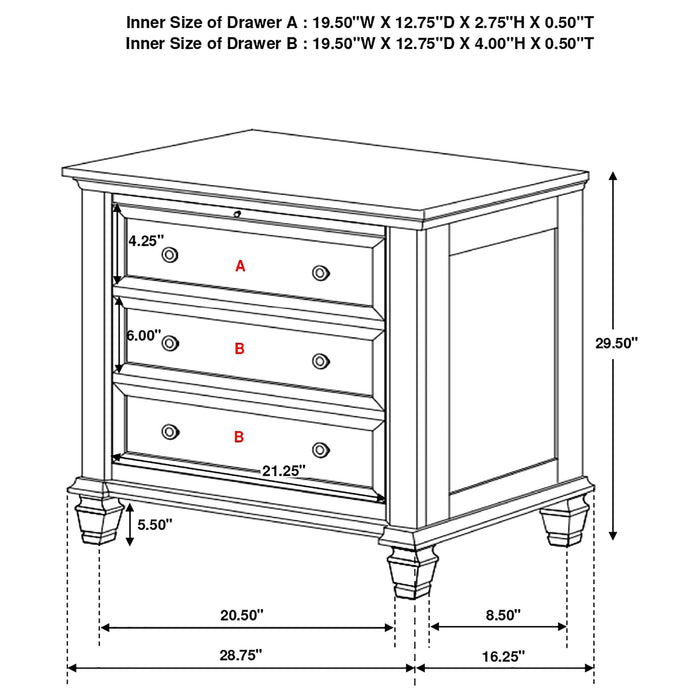 Sandy Beach 4-piece Queen Bedroom Set Black - Walo Furniture 