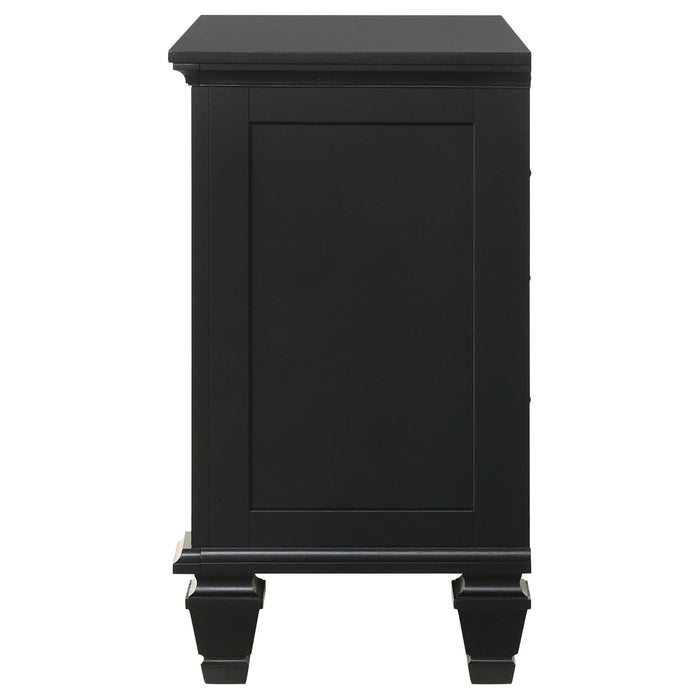 Sandy Beach 3-drawer Nightstand Black - Walo Furniture 