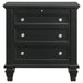 Sandy Beach 3-drawer Nightstand Black - Walo Furniture 