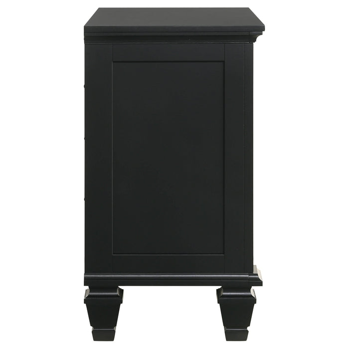 Sandy Beach 3-drawer Nightstand Black - Walo Furniture 