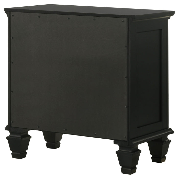 Sandy Beach 3-drawer Nightstand Black - Walo Furniture 