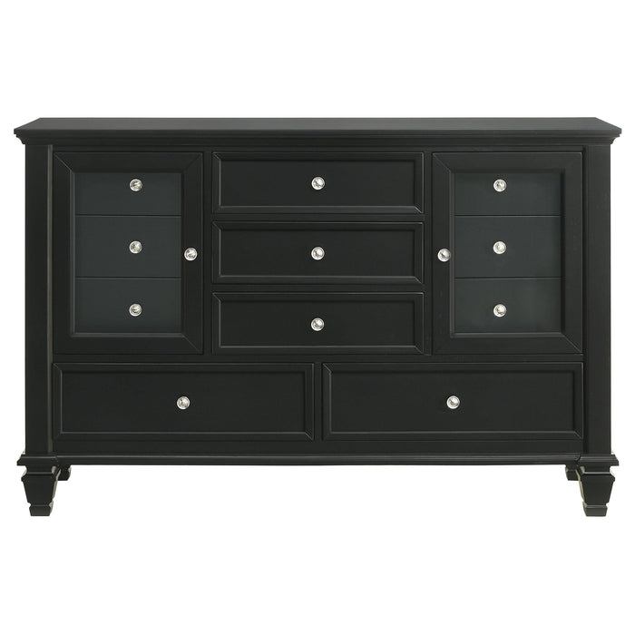 Sandy Beach 11-drawer Dresser Black - Walo Furniture 