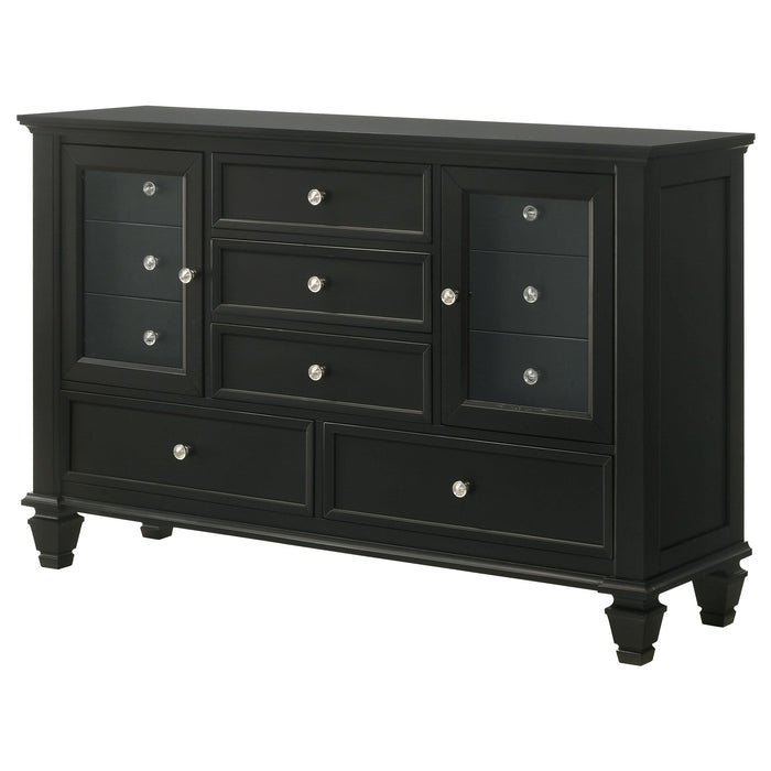 Sandy Beach 11-drawer Dresser Black - Walo Furniture 