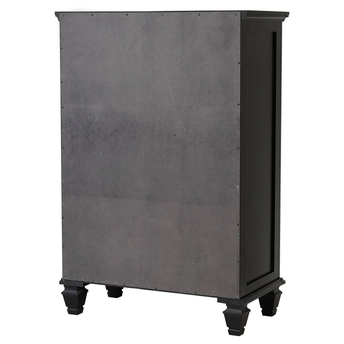 Sandy Beach 5-drawer Bedroom Chest Black - Walo Furniture 