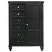 Sandy Beach 8-drawer Door Chest Black - Walo Furniture 