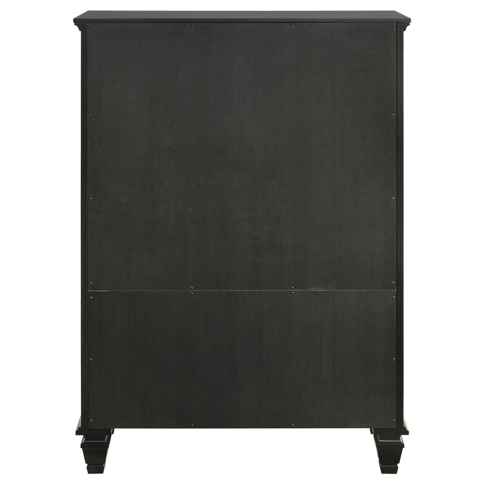 Sandy Beach 8-drawer Door Chest Black - Walo Furniture 