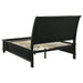 Sandy Beach Wood Eastern King Storage Panel Bed Black - Walo Furniture 