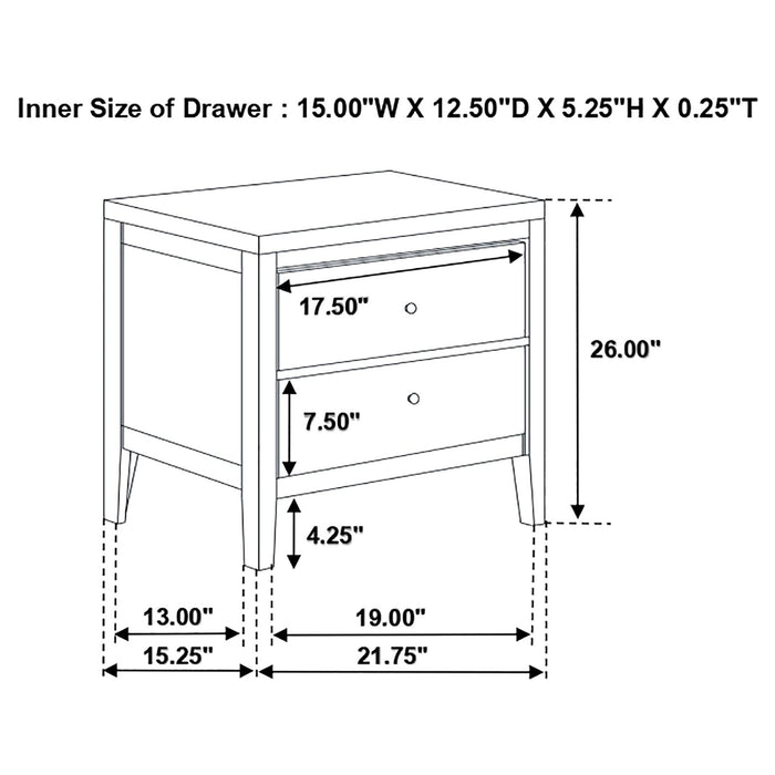 Carlton 4-piece Full Bedroom Set Cappuccino - Walo Furniture 