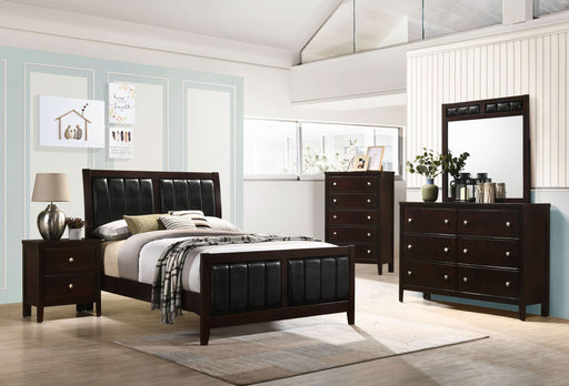 Carlton 4-piece Full Bedroom Set Cappuccino - Walo Furniture 